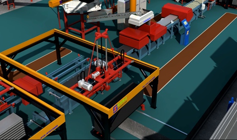 墻板生產(chǎn)線三維3D演示動(dòng)畫(huà)